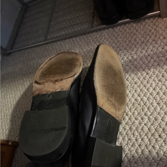 Salvatore Ferragamo Black Leather Oxfords
